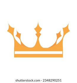 Coronas de oro de lujo icono ilustración vectorial de fondo blanco editable