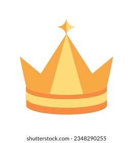 Luxury gold crowns icon vector illustration editable white background
