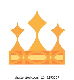 Luxury gold crowns icon vector illustration editable white background