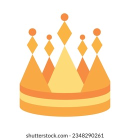 Luxury gold crowns icon vector illustration editable white background