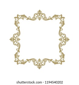luxury gold damask pattern, label
