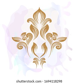 Luxury  gold decoration.Vintage baroque frame scroll ornament engraving border floral retro pattern antique style acanthus.