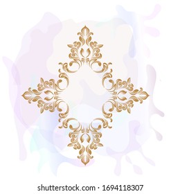 Luxury  gold decoration.Vintage baroque frame scroll ornament engraving border floral retro pattern antique style acanthus.