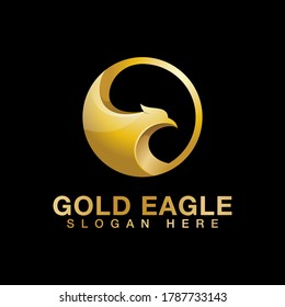 Luxury Gold Eagle Logo Design