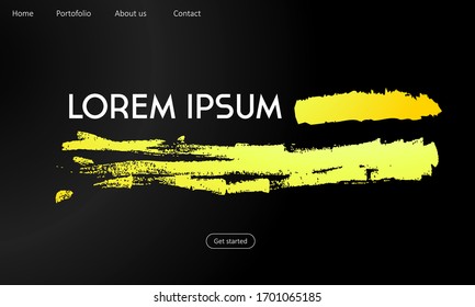 luxury gold and elegant black with Black elegant background.for landing page, backgroud, business card, banner, flyer, cover..