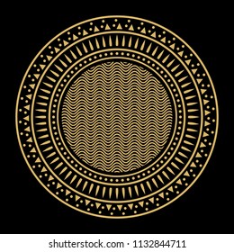 Luxury Gold Elegant Circle Round Ornament
