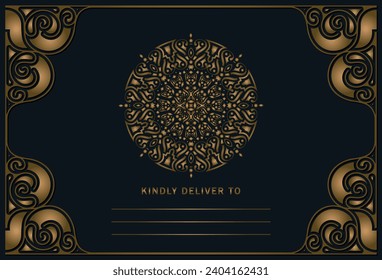 luxury gold emblem invitation card template