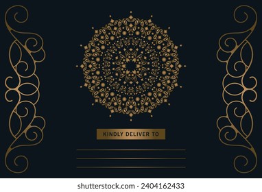 luxury gold emblem invitation card template