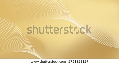 Luxury gold featuring white wave lines background. Vector illustration