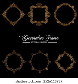 Luxury Gold Floral Frame Decoration Collection Design