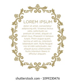 luxury gold floral label template