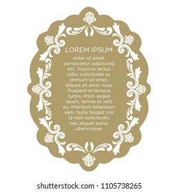 luxury gold floral label template