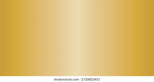 Fundo gradiente de folha de ouro de luxo com brilho metálico. Superfície reflexiva macia inspirada em ouro. Textura abstrata vetorial para design decorativo elegante isolado.