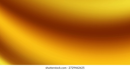 Luxury gold foil texture with glossy metallic surface - shimmering yellow waves, reflective wrinkles and elegant light patterns for premium packaging design, luxury branding or festive decoration.