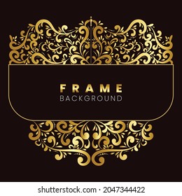luxury gold frame background flower concept