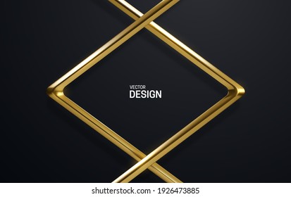 Luxury gold frame. Vector illustration