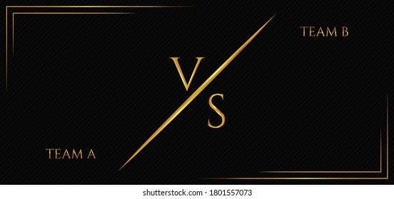 Luxury gold frame versus concept overlap pattern background. vector illustration.