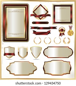 Luxury gold framed label. Vector
