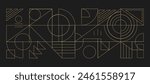 Luxury Gold Geometric line background vector. Art Deco pattern design for invite, wall decoration, prints, poster,fabric.