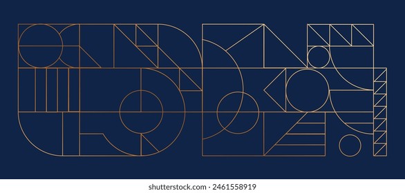 Luxury Gold Geometric line background vector. Art Deco pattern design for invite, wall decoration, prints, poster,fabric.