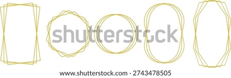 Luxury gold geometric line frames collection