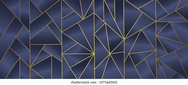 Luxury Gold Geometric Pattern Background Vector. Abstract Art Wallpaper Design With Golden Glitter, Mountain, Marble Texture, Line Arts. Good For Wall Home Decor, Canvas Art, Modern Banner And Prints.