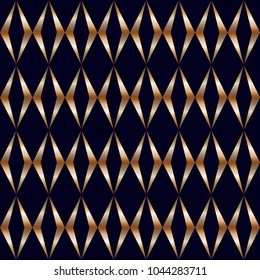 Luxury Gold Geometric Seamless Pattern Isolated Background Decoration Vector EPS10 