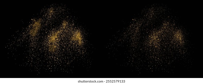Luxury gold glitter background. Vector sparkle luxury light effect gold glitter glowing background. Golden gold glitter illustration