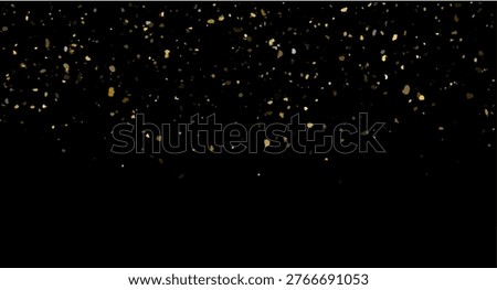 Luxury gold glitter bokeh particles gradient background elegant festive celebration glamour shimmer overlay template banner.