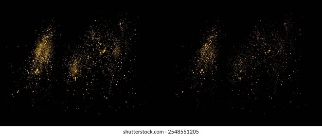 Luxury gold glitter light effect confetti firework element. gold glitter illustration