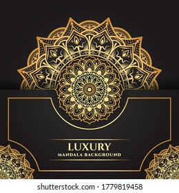 LUXURIÖSE GOLDENE GRADIENTE MANDALA-HINTERGRUND