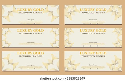 luxury gold horizontal banner template. Suitable for web banner, banner and internet ads design