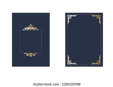 luxury gold  invitation frames