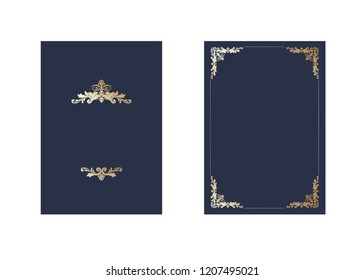 luxury gold  invitation frames