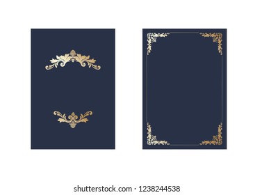 luxury gold invitation frames