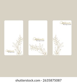 Luxury Gold invite frame white design vector. Invitation design for wedding, wedding Invitation card, Image frame, wall art decoration. Water color frame design.