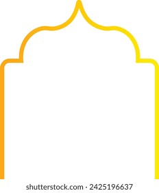 Luxury Gold Islamic Border, Vector Illustration.