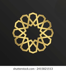 Luxury Gold - Islamic Ornament - Editable Vector : Suitable for Islamic Theme and Other Graphic Related Assets.