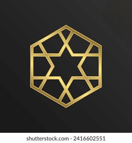 Luxury Gold - Islamic Ornament - Editable Vector : Suitable for Islamic Theme and Other Graphic Related Assets.