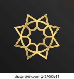 Luxury Gold - Islamic Ornament - Editable Vector : Suitable for Islamic Theme and Other Graphic Related Assets.