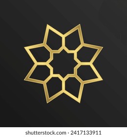 Luxury Gold - Islamic Ornament - Editable Vector : Suitable for Islamic Theme and Other Graphic Related Assets.