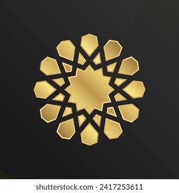 Luxury Gold - Islamic Ornament - Editable Vector : Suitable for Islamic Theme and Other Graphic Related Assets.
