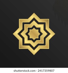 Luxury Gold - Islamic Ornament - Editable Vector : Suitable for Islamic Theme and Other Graphic Related Assets.