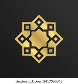 Luxury Gold - Islamic Ornament - Editable Vector : Suitable for Islamic Theme and Other Graphic Related Assets.