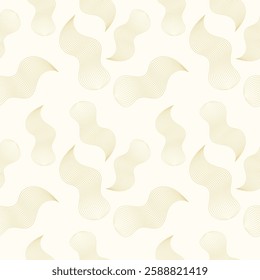Luxury Gold Leaves Line Pattern Background. Vector illustration. Abstract Nature Wallpaper