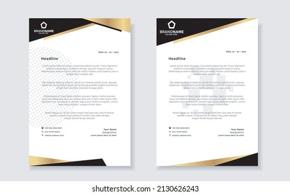 luxury gold letterhead elegant set for business and corporation