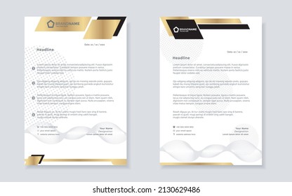 Luxury Gold Letterhead Elegant Set For Business And Corporation