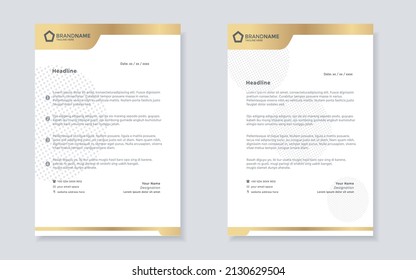 Luxury Gold Letterhead Elegant Set For Business And Corporation