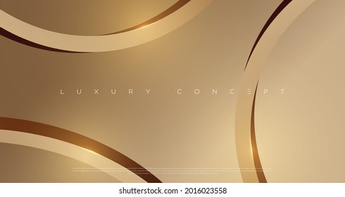 Luxury gold light effected rings background with premium geometric design elements for poster, website and design concepts. Vector illustration EPS 10