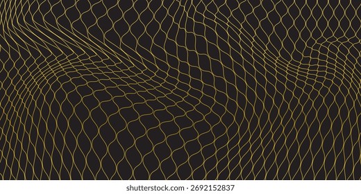 Luxury Gold Line Abstract Pattern on Black Background.Eps10